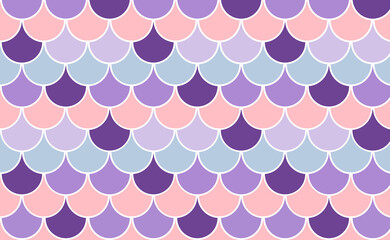 Scale Fish unicorn vivid background. Pattern skin fish. Scaled dragon underwater sea texture. Shape print snake. Fish scale element. © Tanita