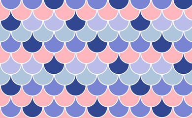 Scale Fish unicorn vivid background. Pattern skin fish. Scaled dragon underwater sea texture. Shape print snake. Fish scale element. © Tanita