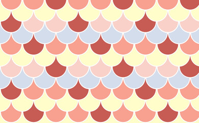 Scale Fish coral background. Pattern skin fish. Scaled dragon underwater sea texture. Shape print snake. Fish scale element. © Tanita