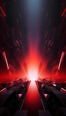 Neon Red Futuristic Background