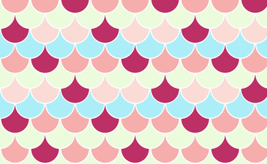 Scale Fish unicorn vivid mermaid background. Pattern skin fish. Scaled dragon underwater sea texture. Shape print snake. Fish scale background © Tanita