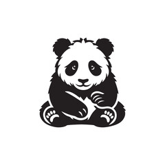 Whispers of the Forest: A Symphony of Bear Cat Silhouettes Conveying the Mysterious Language of the Wilderness - Bear Cat Illustration - Bear Cat Vector - Cute Animal Vector
