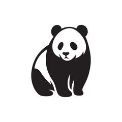 Enchanting Shadows: A Majestic Collection of Panda Silhouettes Capturing the Elegance of Nature's Marvel - Panda Illustration - Panda Vector
