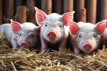 Landwirtschaft und Schweine im Schweinestall
