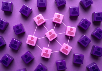 Making a team and corporate network. Collaboration, of new members. Cooperate on project...