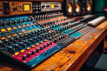 Music studio audio mixer