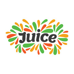 Fruit juice logo. Fresh drink logo.