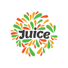 Obraz premium Fruit juice logo. Fresh drink logo.