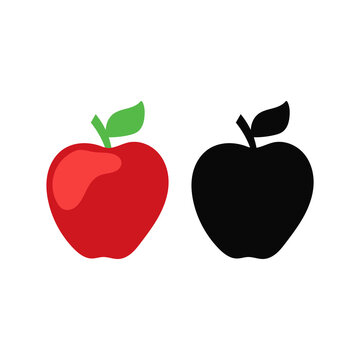 Apple fruit icon. Simple icon on white background