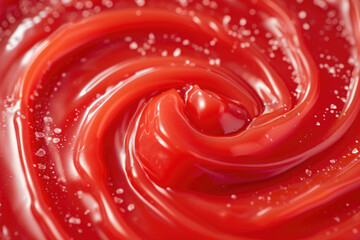 A symphony of tomato ketchup swirls