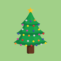 3D Christmas Tree with Decorations