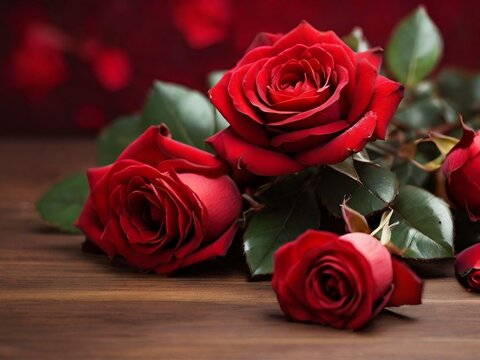 Red Rose Background Valentine's Day Special Celebration, royalty image, Symbole of love	