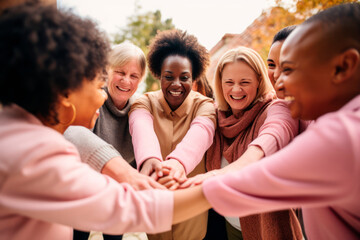 group of multiracial friends