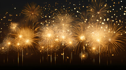 Naklejka premium Fireworks background for celebration, holiday celebration concept