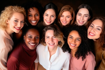 group of multiracial friends