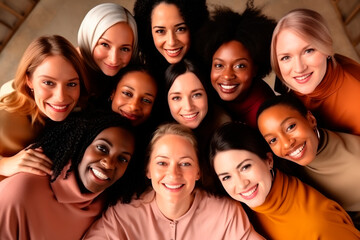 Obraz premium group of multiracial friends
