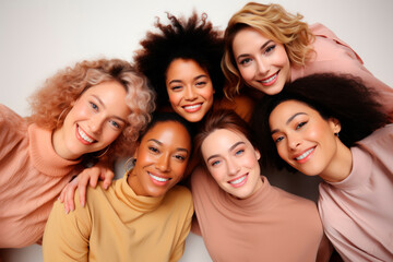 group of multiracial friends