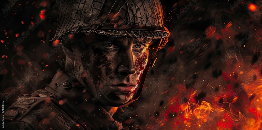 Canvas Prints Soldier at World War