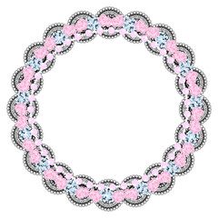 Elegant Pink Flower Frame