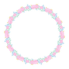 Elegant Pink Flower Frame