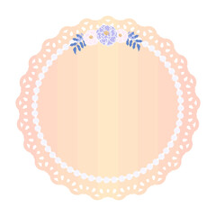 pink flower paper border background