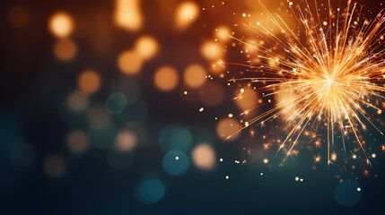 Obraz premium Fireworks background for celebration, holiday celebration concept