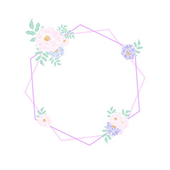 Elegant Pink Flower Frame