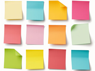 Fototapeta premium set of colorful notes