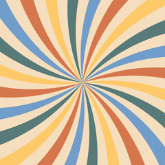 Retro Sunburst Illustration Pattern