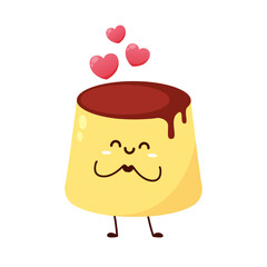 Pudding vector. symbol. pudding character design.