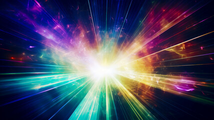 Obraz premium Bright multi-colored flash - altered state of mind, psychedelic trip concept
