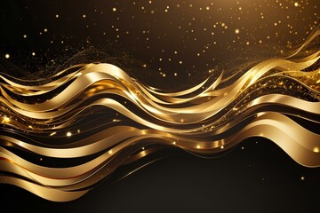 particle luxury gold abstract background , created by ai generated