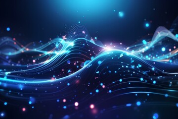 abstract particles background with light effect, created by ai generated