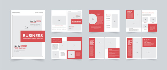 Modern A4 Business Magazine template use for corporate business or any others purpose