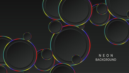 Color lights rainbow round background. Vector graphic illustration.