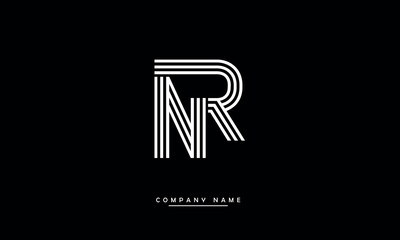 NR, RN, N, R Abstract Letters Logo Monogram