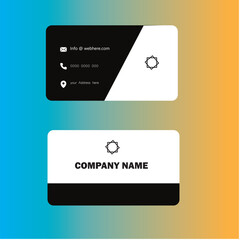 business card design black and white