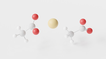 copper(ii) acetate molecule 3d, molecular structure, ball and stick model, structural chemical formula cupric acetate