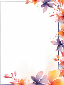 frame of plant and flowers with spring theme