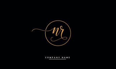 NR, RN, N, R Abstract Letters Logo Monogram