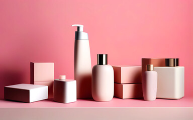 Accessory for a pink cosmetic bottle