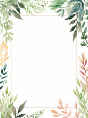 frame of plant and flowers with spring theme