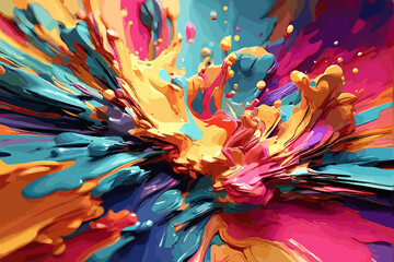 Art abstract background splash colorful and brush abstract background