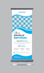 corporate medical roll up banner design .