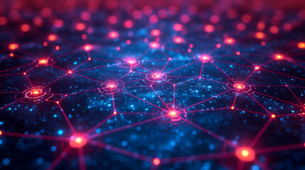 Obraz premium WiFi connection lights network background.