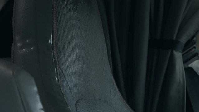 Deep clean detailing cloth premium seat, cleaning by professional cleaner valeting