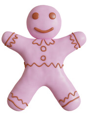 3D Holiday Gingerbread Man Cookie.