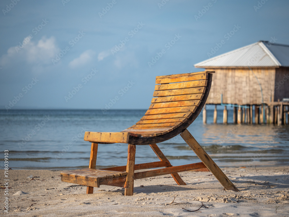 Wall mural chair on the beach