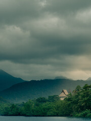 clouds over the mountains