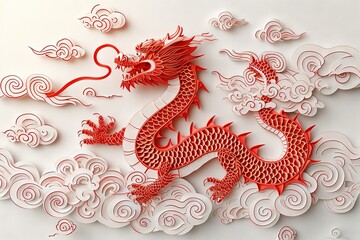 Obraz premium dragon on the chinese new year
